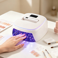 2-in-1 Wiederaufladbare UV-LED-Nagellampe 128W Kabellose Gel-Nageltrockner mit Mini-Flash-Cure-Stift 5200mAh Akku Auto-Sensor