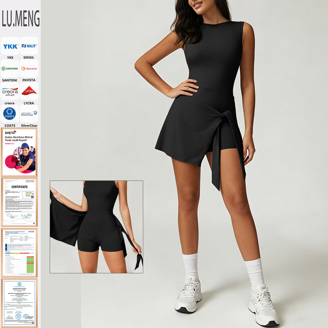 Women's Clothes Sportswear for Women Strappy 2 in 1 Yoga Dress for Women Slim FitFitness Sports Dress Tennis Skirt for Girls