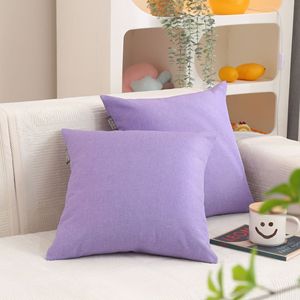 ベッド枕無地50*50 flaxpillowcaseadvertisingクッションカバー室内装飾ソファ無地枕カバー - Product Image 6