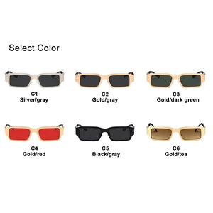 แว่นกันแดดเหล็กแบบกำหนดเอง แว่นกันแดดแฟชั่นฮิปฮอปสำหรับผู้หญิง - Product Image 4