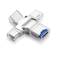 Adaptateur USB OTG 3 en 1 |   Adaptateur Type-C/Micro USB vers USB-A Host |   Prend en charge le stockage externe de cartes XD pour téléphones/tablettes/ordinateurs portables