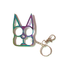 Porte-clés multifonctionnel Porte-clés mignon pour fille Kitty en alliage pour dames Accessoires de sac Porte-clés pour chat Porte-clés extérieur pour oreilles de chat
