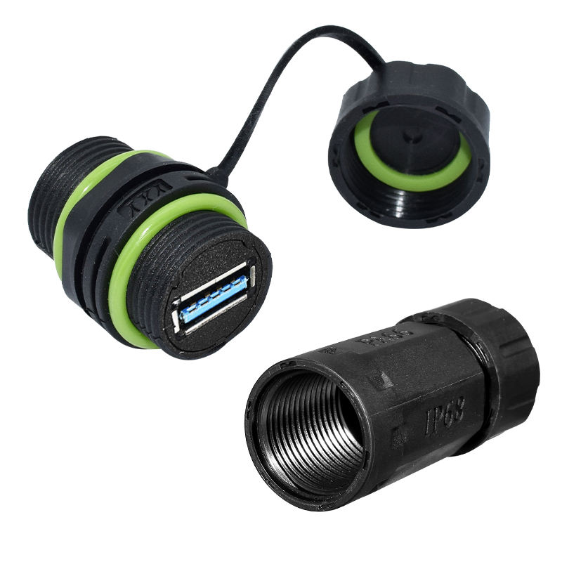 IP68 Waterproof USB 3.0 Panel Mount Connector | Industrial Data Extension