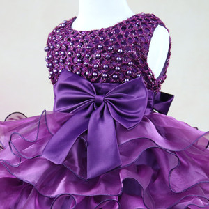 Latest Design Beaded <b>Dress</b> for Kids Popular Floral Princess Party <b>Dress</b> Puffy Skirt Casual Formal Boutique Baby Set Summer Lace - Product Image 6