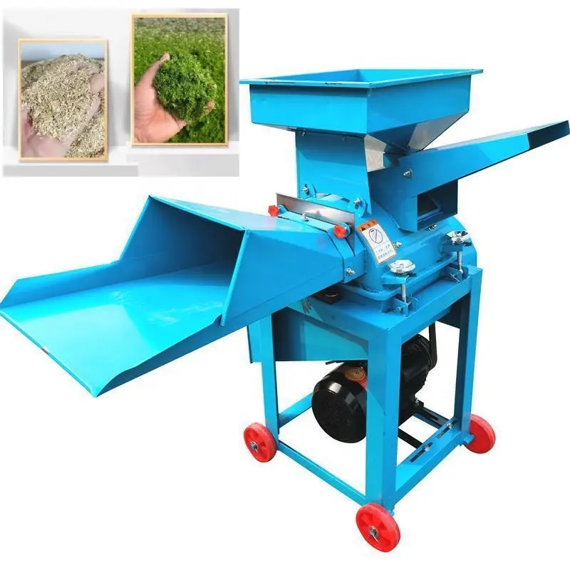 Multifunctional Agriculture Green Farm Use Silage Cow Feed Grass Chaff Cutter Machine Animal Feed Crushing Grain Machine