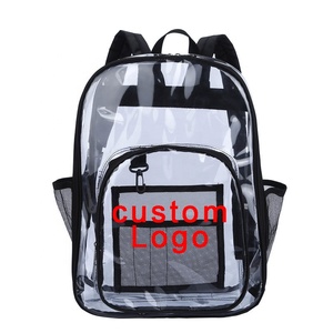 Custom Logo <strong>Kids</strong> Clear PVC School Bag <strong>Backpack</strong> Waterproof Large Capacity Pocket Heavy Duty Clear Transparent PVC <strong>Backpack</strong> - Product Image 1