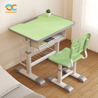 Bureau et chaise ergonomiques professionnels pour enfants, avec plateau à bords arrondis, mobilier scolaire pour projets scolaires, OEM ODM