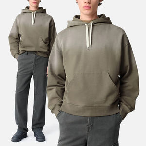 Sweat à capuche rétro en molleton français de haute qualité, personnalisé par KingSen, pour hommes - Product Image 1