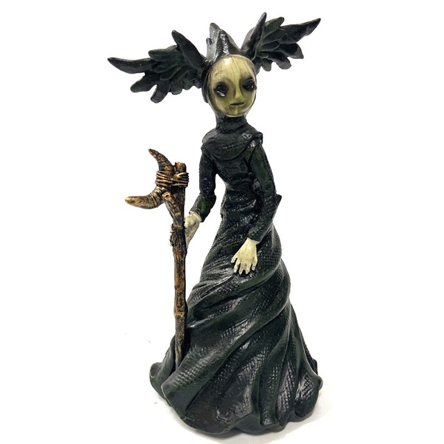 Figurine for Gifts Resin Gothic Dark Witch Statue  Wand Witch Sculpture Garden Decoration Halloween Holiday Supplies