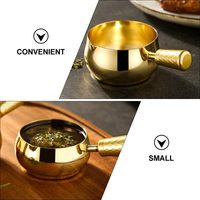 Tasse à sauce en acier inoxydable avec poignée Bol à tremper pour condiments pour vinaigrettes à steak et assaisonnements pour restaurant