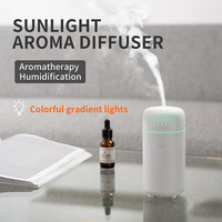 Diffuseur d'huiles essentielles pour voiture, diffuseur d'arômes, humidificateur, lumière nocturne LED colorée, diffuseur de parfum pour voiture électrique portable
