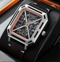 Montres automatiques en acier pour hommes, design d'usine et personnalisation par lots, avec mouvement squelette complet, lumineuses, pour marque privée