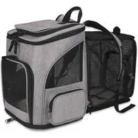 Genişletilebilir evcil hayvan taşıyıcı sırt çantası 20 pound (yaklaşık 9.1 kg) yavru, örgü nefes katlanabilir evcil hayvan seyahat çantası