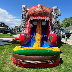 GMY Inflables Dinosaurio Tobogán inflable Con <span class=keywords><strong>Saltarina</strong></span> Casa hinchable Tobogán acuático inflable - Product Image 3