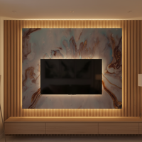 Panneaux décoratifs en PVC imperméables de haute qualité pour la décoration murale intérieure, impression numérique 3D, panneau mural en PVC