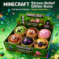 En gros, Boîte mystère Squishy Bun Steamer Pixel Game en TPR, jouet anti-stress sensoriel à rebond lent pour enfants, cadeau d'anniversaire