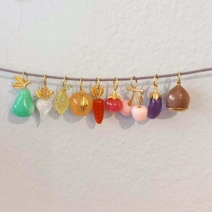 Nueva Cadena con Colgante de Frutas, Verduras y Jade para Niños, Chapada en Oro de 18K, Estilo DIY, de la Marca Europea Americana Independent Station - Product Image 4