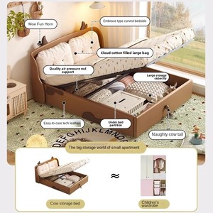 Nuovo Modello 2026 Letto per Bambini in Legno Massello, Letto Singolo per Ragazzi con Sponda di Protezione, Letto Principessa per Bambine - Product Image 6