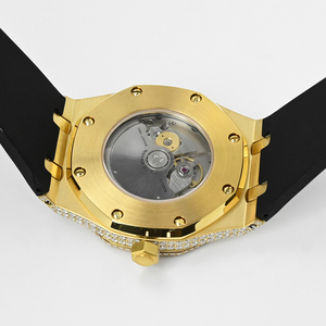 Reloj de Oro de Moda Hip Hop con Diamantes, Bisel Cuadrado, Reloj de Moissanita VVS, Correa Personalizada, Logotipo Iced Out, Reloj Bust Down para Hombre, ODM - Product Image 2