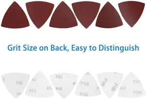 Oscillating 100pcs Triangle Hook Loop Sandpaper Disc Oscillating Multi-Tool Sanding Pads For Abrasive Tools