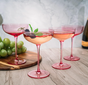 Verres à cocktail en cristal rose de designer, soufflés à la main, avec bordure dorée, ensemble de verres à vin pour fête, <span class=keywords><strong>bar</strong></span>, décoration de luxe - Product Image 4