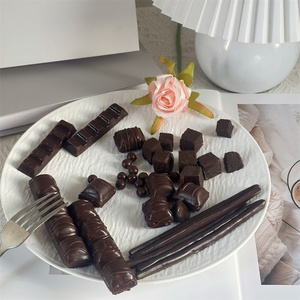 ช็อกโกแลตวานิลลาบีนส์ทรงสี่เหลี่ยม รุ่นอ่อนสีน้ำตาลเข้ม ทำจากซิลิโคน TPE สำหรับตกแต่ง ถ่ายภาพ DIY เค้ก และของเล่น - Product Image 1