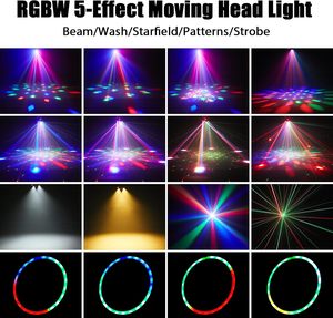 WUZSTAR 6-Arm Moving Head <strong>DJ</strong> Lights 150W RGBW LED DMX512 Sound Activated Remote <strong>Control</strong> for Wedding KTV Bar &amp; Club - Product Image 4
