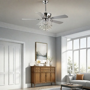 Ventilateur de plafond LED avec lumière, décoration de chambre, 3 températures de couleur, moteur BLDC, 5 pales, télécommande - Product Image 2
