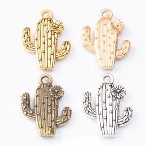 Adorno de <span class=keywords><strong>cactus</strong></span> en flor con puntos de aleación de zinc, motivo del desierto para acentuar diademas de sombreros vaqueros - Product Image 1