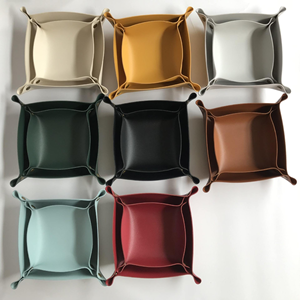 <span class=keywords><strong>Plateau</strong></span> à dés élégant Ménage <span class=keywords><strong>Bureau</strong></span> <span class=keywords><strong>Plateau</strong></span> de valet en cuir Pu Rangement Plateaux à dés - Product Image 1