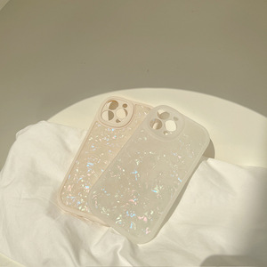 Funda para Teléfono con Textura de Concha Iridiscente para iPhone 17 16 15 14 13 12 11 Pro Max, Antigolpes, Minimalista, Suave - Product Image 6