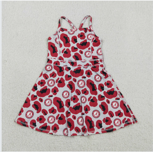 Vestido Enterizo de Yoga para Niña con Estampado de Leopardo del Equipo Universitario GSD3635 - Product Image 1