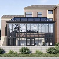 Kit de véranda OEM en alliage d'aluminium avec toit triangulaire en verre trempé, design européen pour villa, utilisation extérieure