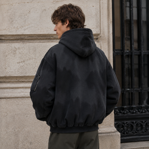 Veste en <span class=keywords><strong>toile</strong></span> de coton cirée coupe courte personnalisée, style rétro, coupe-vent, avec fermoir mousqueton, pour homme - Product Image 2