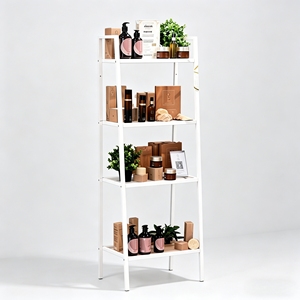 Minimalistic Metal Skincare Products <b>Display</b> <b>Racks</b> Floor-standing with Shelves Cosmetic Showcase Multi-tier <b>Display</b> Stand - Product Image 1