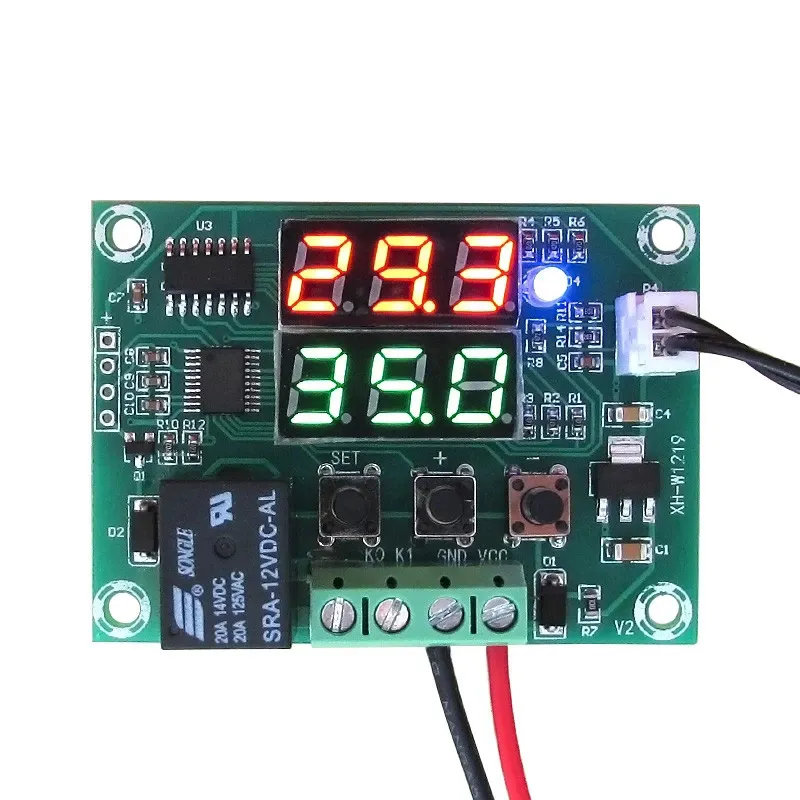 XH-W1219 W1219 digital 12V temperature controller control Switch thermostat cooling Heating board