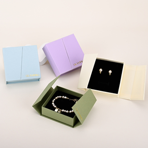 Caja de Regalo Magnética para Joyería, con Logotipo Personalizado Glampkg, Nuevo Diseño Cuadrado, Empaque de Papel para Collares - Product Image 3