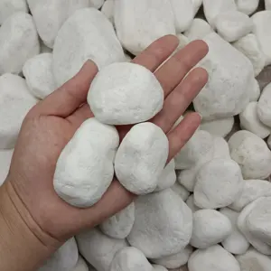 Professional Muti Size Lightweight Artificial Cobblestone Snow White Pebbles Sizes 4-6mm 5mm Pebbles