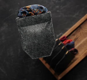 Porte-cartes de poche Mofelt personnalisé avec logo, en polyester de haute qualité, moderne, grande capacité, noir et gris foncé, pour costumes unisexes - Product Image 2