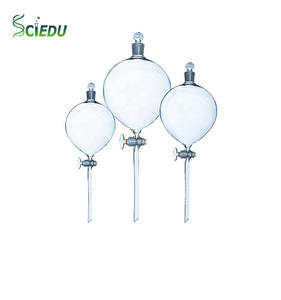 Sciedu AACH031ห้องปฏิบัติการเครื่องแก้วบอโรซิลิเกตช่องทางแยกทรงกลมกรวยแยกสำหรับห้องปฏิบัติการ - Product Image 2