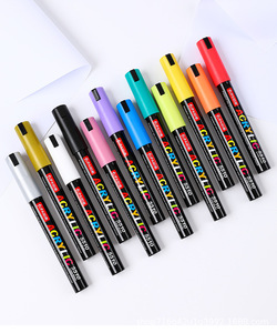 Marcadores Acrílicos para Arte, 12 Colores, Rotulador de Pintura para Rocas, Piedra, Cerámica, Vidrio, Madera, Lienzo, Manualidades, <span class=keywords><strong>Graffiti</strong></span>, Dibujo - Product Image 1