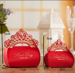 Luxury Small <strong>Red</strong> Cute Baby Shower Party Packaging Paper Carton Custom Printed Door Gift Wedding Candy Favor <strong>Box</strong> for Guests - Product Image 6