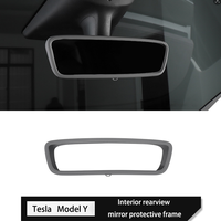 Accessoires de décoration intérieure de voiture adaptés aux cadres de rétroviseurs en silicone des Tesla Model Y/Model YL (2022 - 2025)