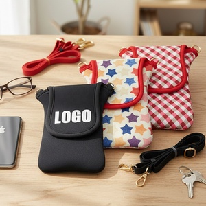 Étui portefeuille pour téléphone à suspendre au cou, mini sac bandoulière personnalisé, pochette pour téléphone portable, sacoche à bandoulière avec cordon, portefeuille bandoulière - Product Image 6