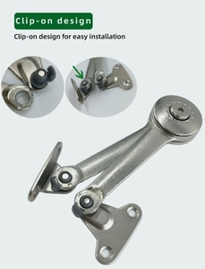 Charnière moderne en alliage de zinc pour porte de placard relevable avec arrêt libre pour quincaillerie de cuisine - Product Image 5