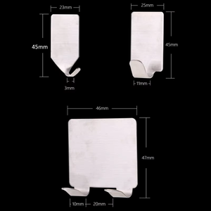 Ganchos de Pared Multifuncionales Ecológicos de Acero Inoxidable, Gancho <span class=keywords><strong>para</strong></span> Toallas y Batas, Colgador de Pared Autoadhesivo - Product Image 2
