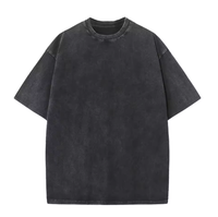 T-shirt décontracté en coton 100% tricoté 260g, délavé à l'acide, prix d'usine, pour usage quotidien
