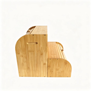 Caja de pan de bambú Meng Zhiqi de doble capa, almacenamiento de cocina ecológico con asa para uso doméstico - Product Image 1