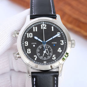 Montre pour événements formels, cadran lumineux multifonctionnel, mouvement automatique, bracelet en cuir véritable, résistante aux chocs - Product Image 1