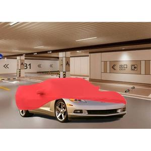 Housse de <span class=keywords><strong>voiture</strong></span> en velours extensible personnalisée pour Chevy Corvette C5 C6 C7 C8, protection UV intérieure, coupe-vent, anti-poussière, anti-rayures, rouge - Product Image 3